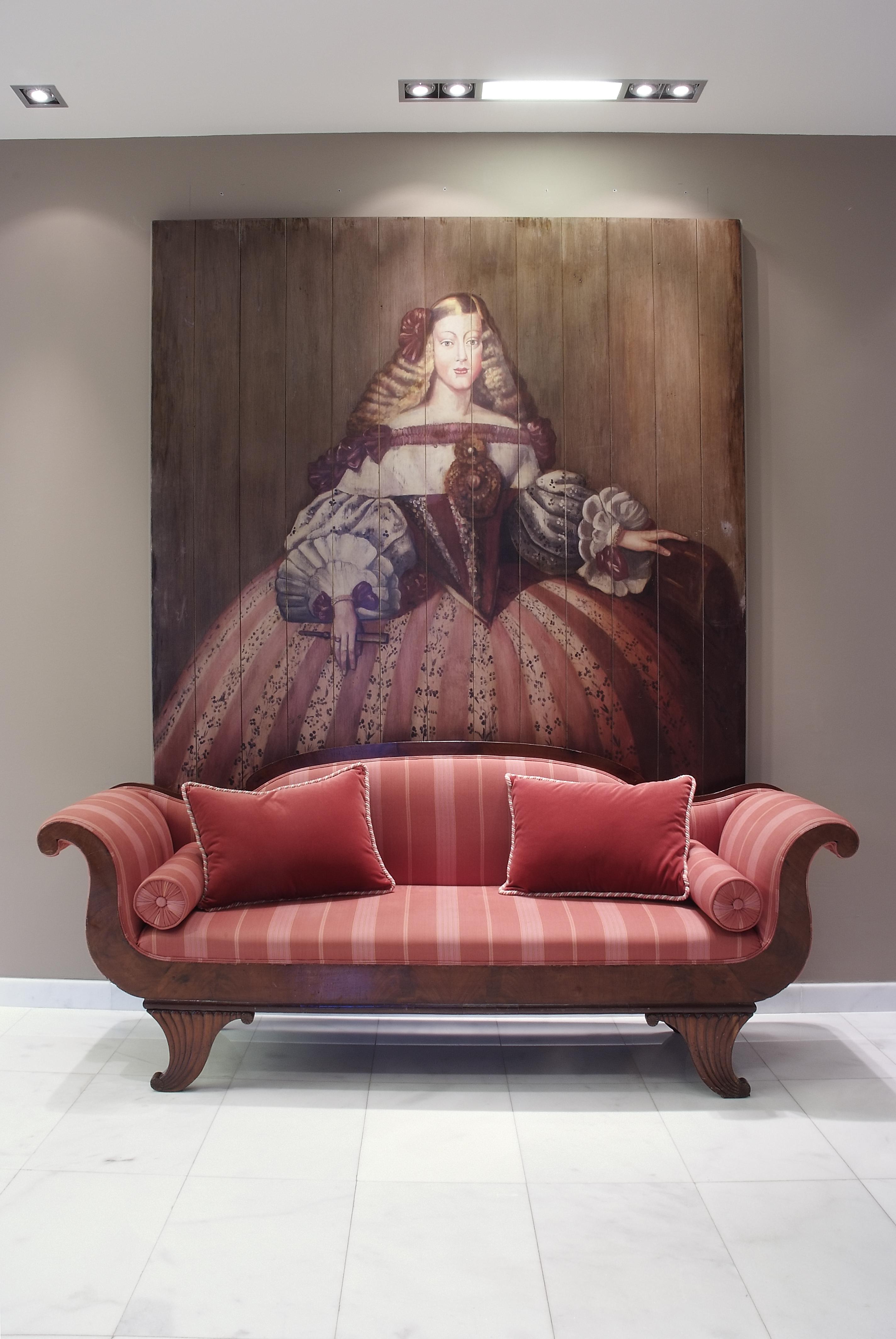 Gran Hotel La Perla Pampeluna Zewnętrze zdjęcie The 1960s sofa in the hotel lobby